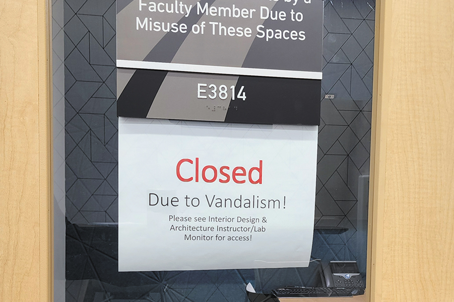 On-going+vandalism+in+the+fall+resulted+in+the+temporary+closing+of+a+student+work+space.