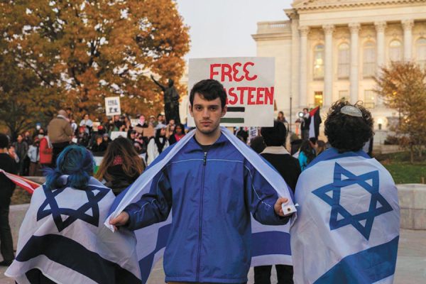 Hundreds of people attended the Shutdown for Palestine protest on Madisons Capitol Square on Nov. 9.
