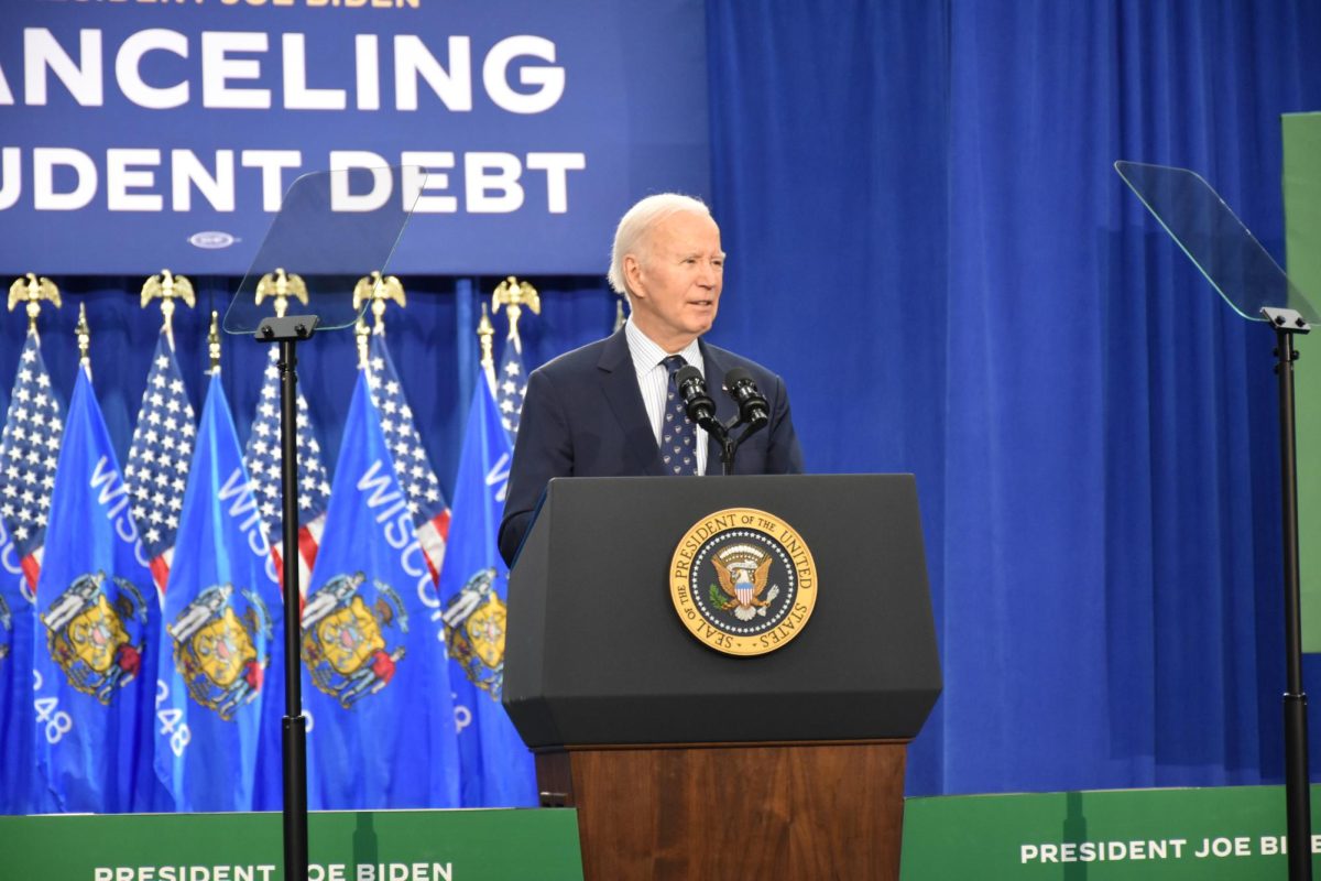 President Joe Biden delivers his remarks about the new Student Debt Relief Program. 