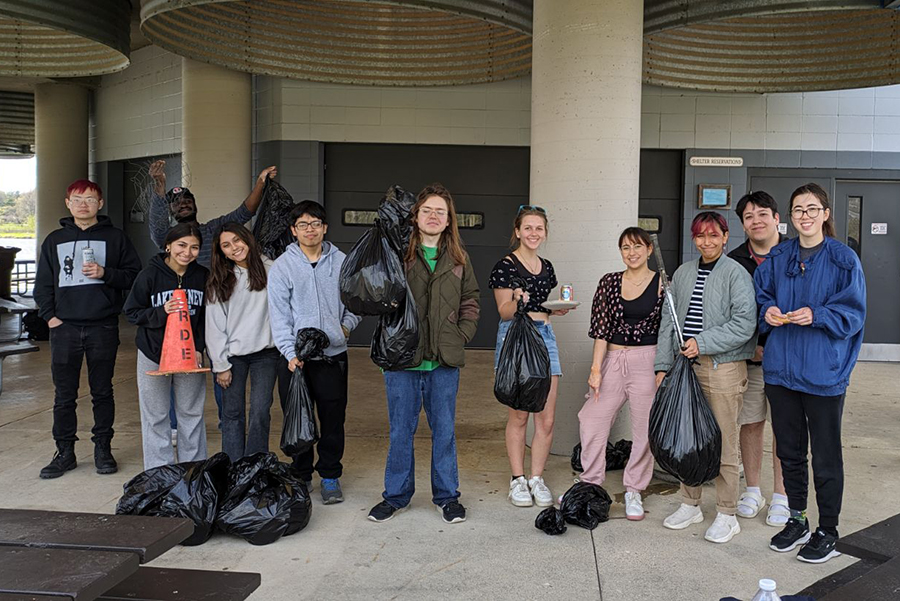 La Raza Unida helped with an Earth Day cleanup of Warner Park.