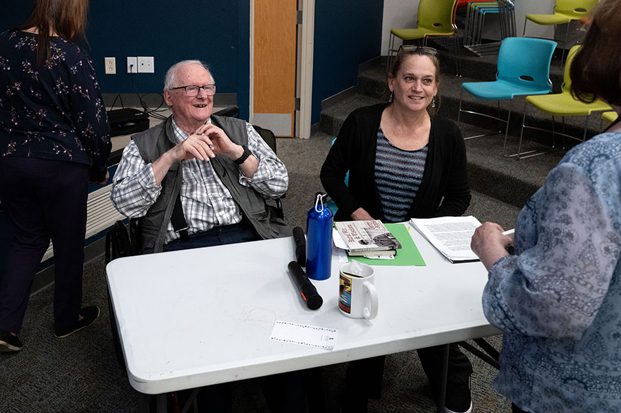Authors Jerry Apps, and Natasha Kassulke spoke on Earth Day, at the Monona Public Library,
April 22, 2025, in Monona, Wisconsin.