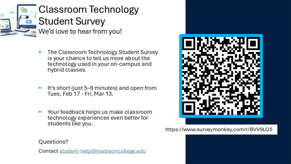Flyer for classroom technology survey