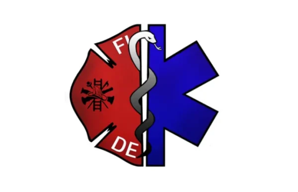 Half-and-half image of the Fire Department and EMS Department.